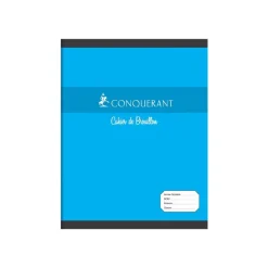 Conquérant Sept - Cahier de brouillon - 17 x 22 cm - 96 pages - grands carreaux (Seyes)