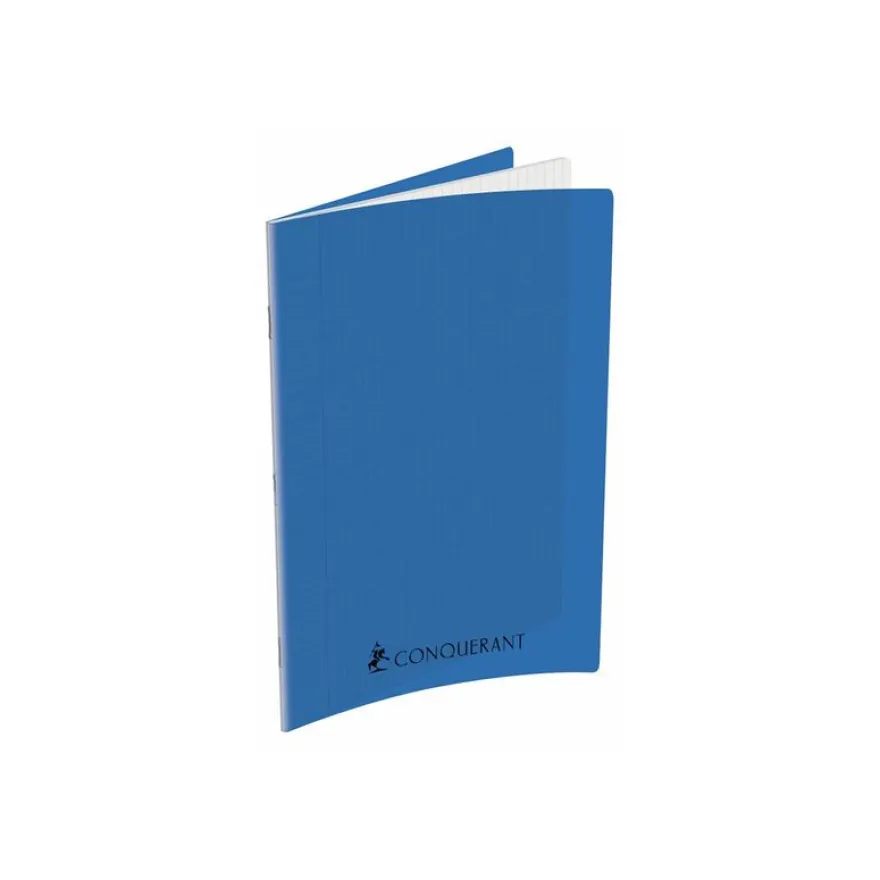 Conquérant Sept - Cahier polypro 24 x 32 cm - 192 pages - grands carreaux (Seyes) - bleu