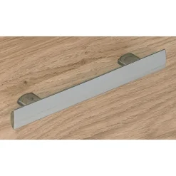 Console mobile EXPRIM/LOFTER/LEVEL - L120 x H63 x P60 cm - 2 tiroirs dont 1 DS - coté anthracite - finition façade et dessus imitation Chêne clair