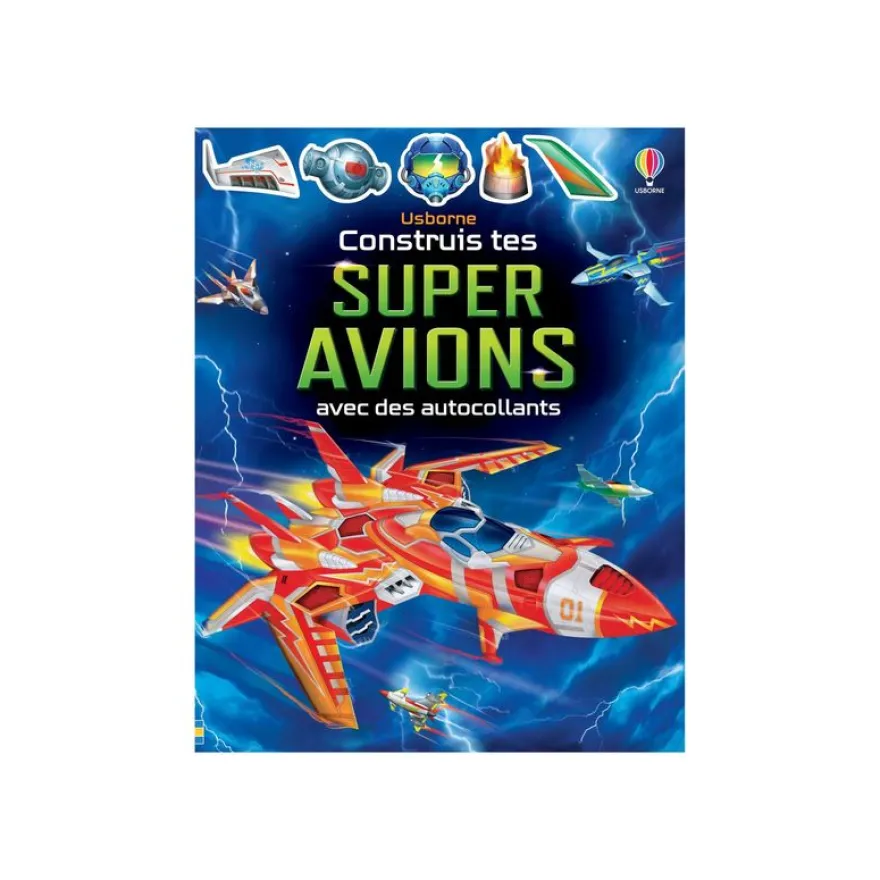 Construis tes super avions - Construis… avec des autocollants - par Tudhope Simon - livre d'activités
