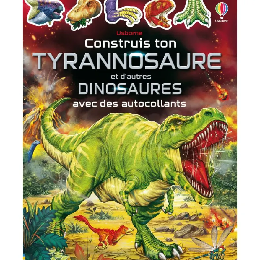 Construis ton Tyrannosaure et d'autres Dinosaures avec des Autocollants