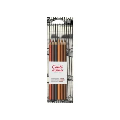 Conté à Paris - Pack de 6 crayons esquisse sanguine - couleurs assorties