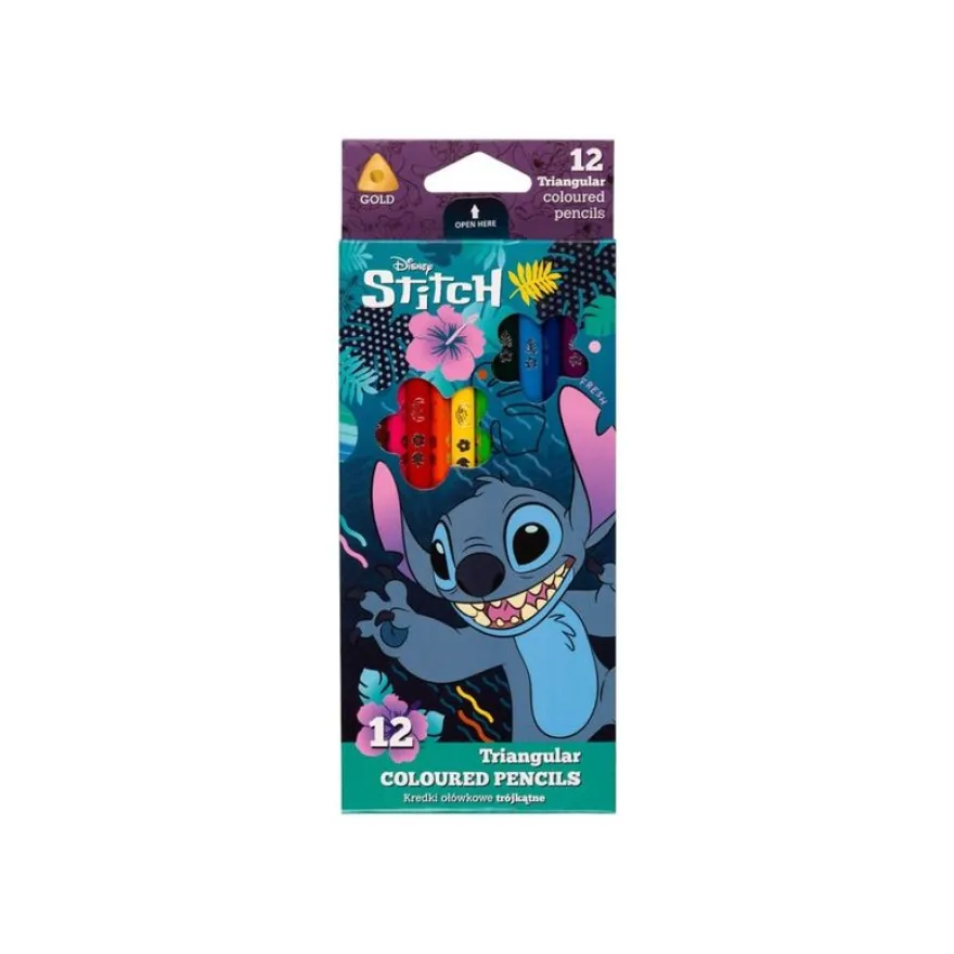 CoolPack Disney - Crayon de couleur - Stitch - non permanent - couleurs assorties