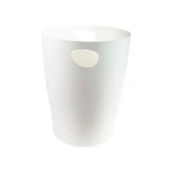 Corbeille à papier Exacompta ECOBIN 15L – Blanc - Polypropylène Recyclé - Certifié Ange Bleu - Poignées Intégrée