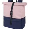 Cork - sac à dos ordinateur roll-top 15,6'' - rose et marine