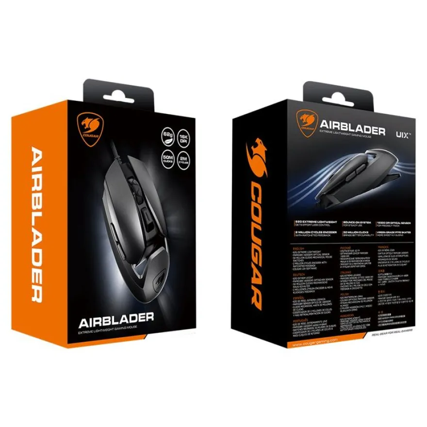 Cougar AirBlader - Souris filaire pour droitiers et gauchers