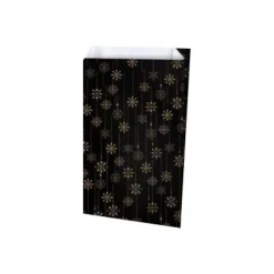 Créastyl - 150 Sacs cadeau kraft - 12 cm x 4,5 cm x 20 cm - noir/or