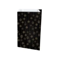 Créastyl - 150 Sacs cadeau kraft - 18 cm x 6 cm x 35 cm - noir/or