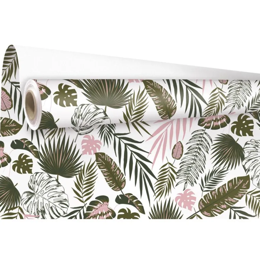 Créastyl - Papier cadeau kraft - 69 cm x 50 m - 60 g/m² - tropical