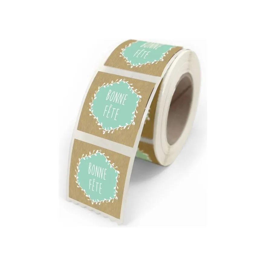 Créastyl Simple - Lot de 500 Etiquettes "Bonne féte" - 4 cm x 3.5 cm