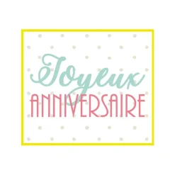 Créastyl Simple - Étiquettes cadeau "joyeux anniversaire" - 4 cm x 3.5 cm
