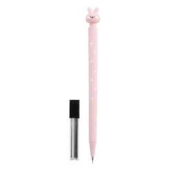 Crayon mécanique 0,5 mm 2B Back2Fun - tête lapin - design ludique - recharge 12 mines incluse