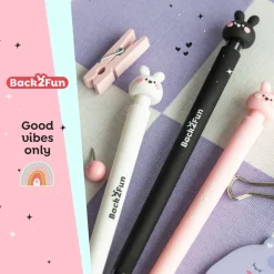 Crayon mécanique 0,5 mm 2B Back2Fun - tête lapin - design ludique - recharge 12 mines incluse