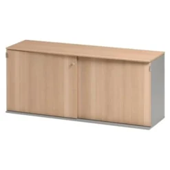Crédence JAZZ+ - L160 x H74 x P48 - 2 portes coulissantes - Hêtre