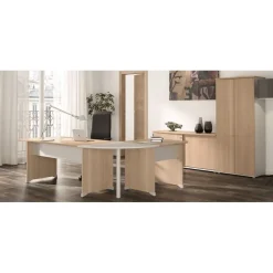 Crédence JAZZ+ - L160 x H74 x P48 - 2 portes coulissantes - Hêtre