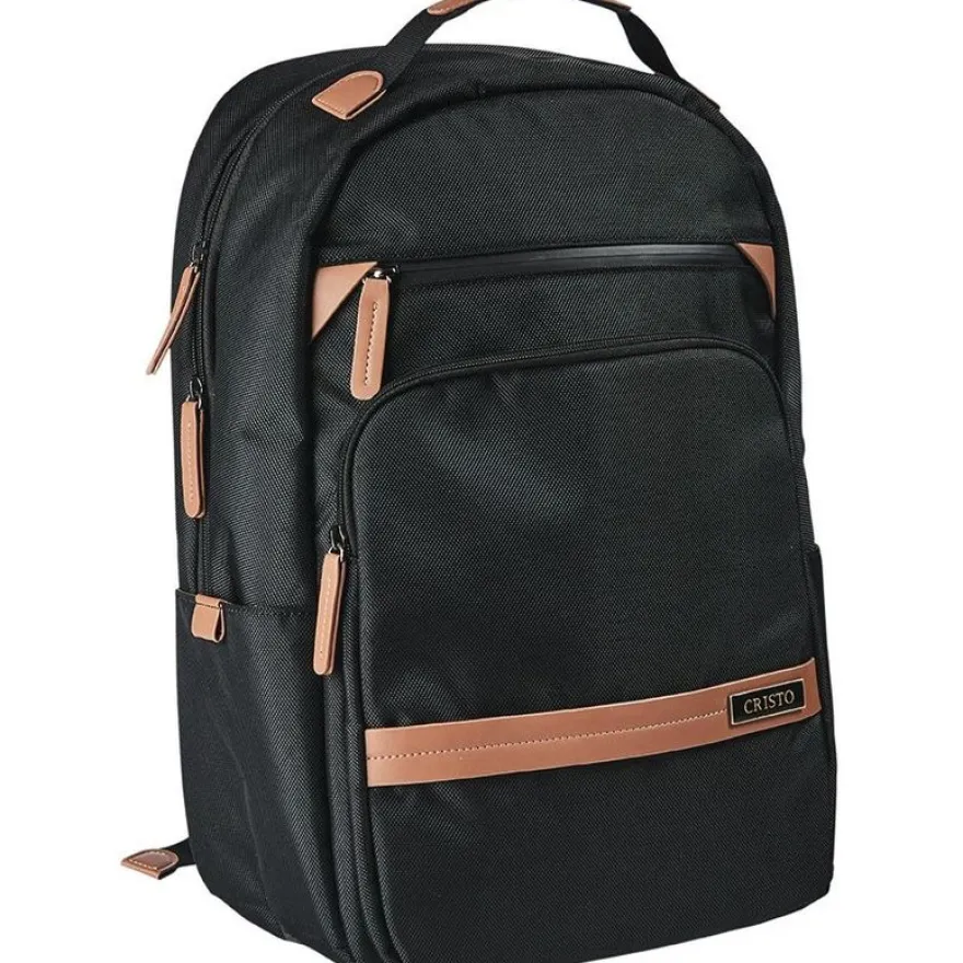 CRISTO Recycled - Sac à dos pour ordinateur portable 15.6" - noir