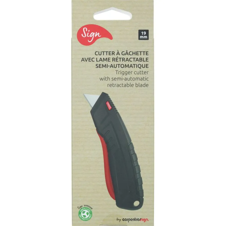 Cutter sécurité gâchette SIGN 60 mm