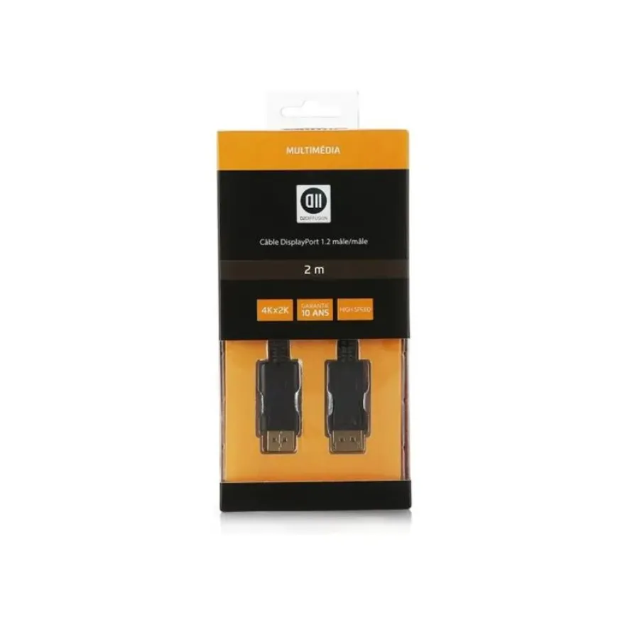 D2 Diffusion - Câble DisplayPort (M) - 2 m - noir