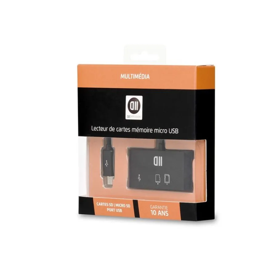D2 Diffusion - Lecteur de carte (SD, SDHC, SDXC, microSD, microSDHC, microSDXC) - micro USB 2.0