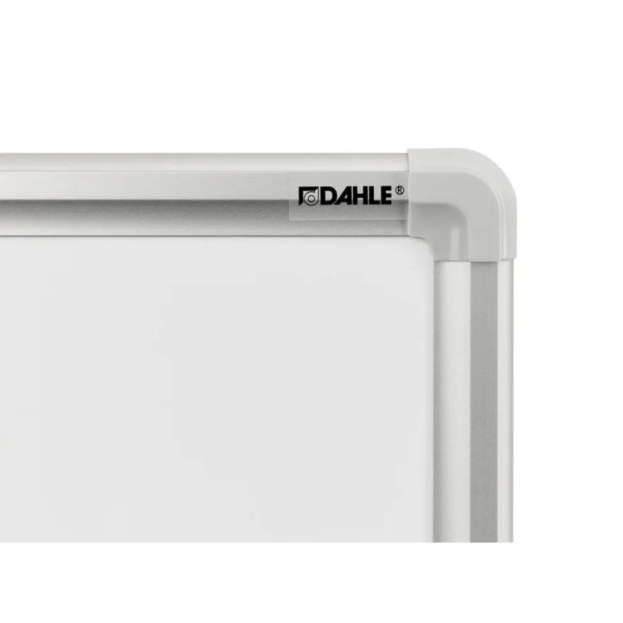 DAHLE - Tableau blanc laqué 90 x 120 cm - magnétique - cadre alu renforcé