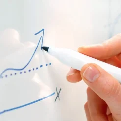DAHLE - Tableau blanc laqué 120 x 180 cm - magnétique - cadre alu renforcé