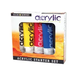Daler-Rowney Graduate - 5 Tubes peinture acrylique - couleurs assorties - 120 ml