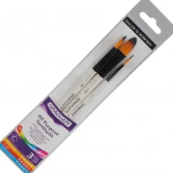 Daler-Rowney Graduate - Pack de 3 pinceaux - n°6, 1/2 et 2 - poil synthétique