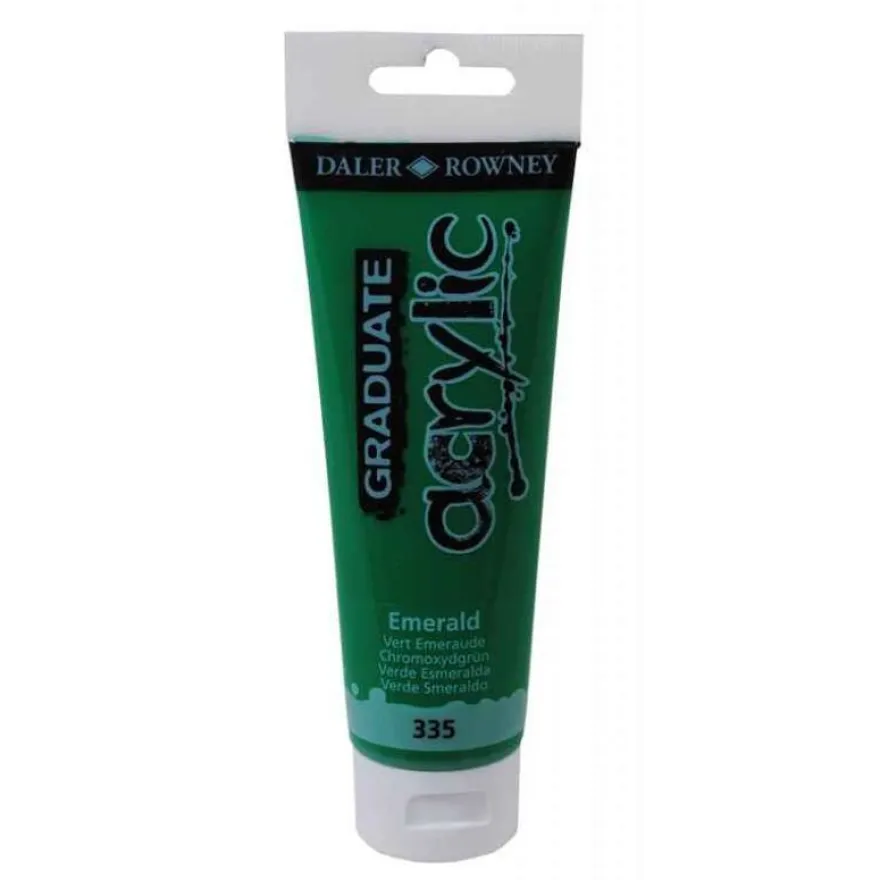 Daler-Rowney Graduate - Peinture acrylique - 120 ml - vert émeraude