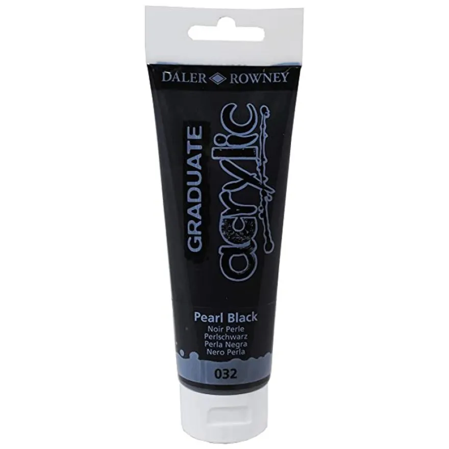 Daler-Rowney Graduate - Peinture acrylique - 120 ml - noir nacré