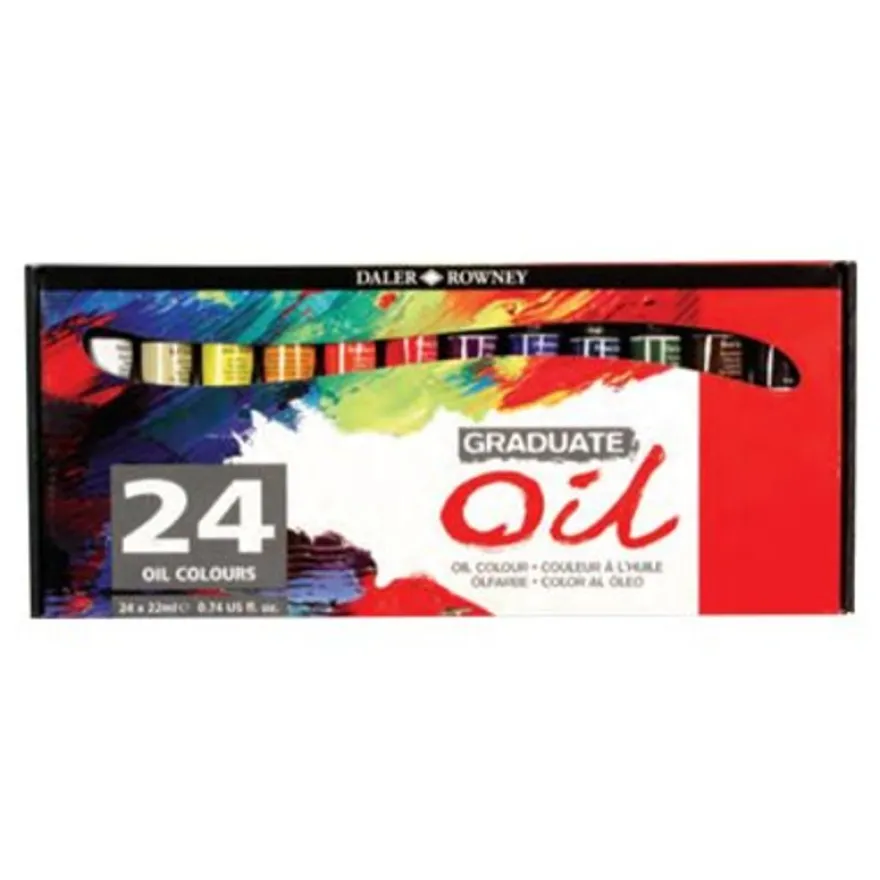 Daler-Rowney Graduate - Peinture à huile - pack de 24 - 22 ml