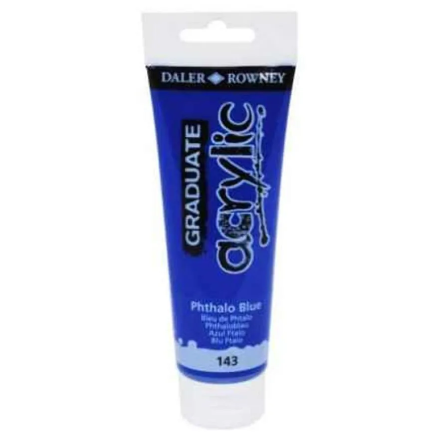 Daler-Rowney Graduate - Peinture acrylique - 120 ml - bleu phtalo