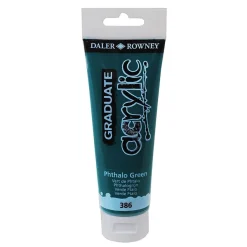 Daler-Rowney Graduate - Peinture acrylique - vert phtalo - 120 ml