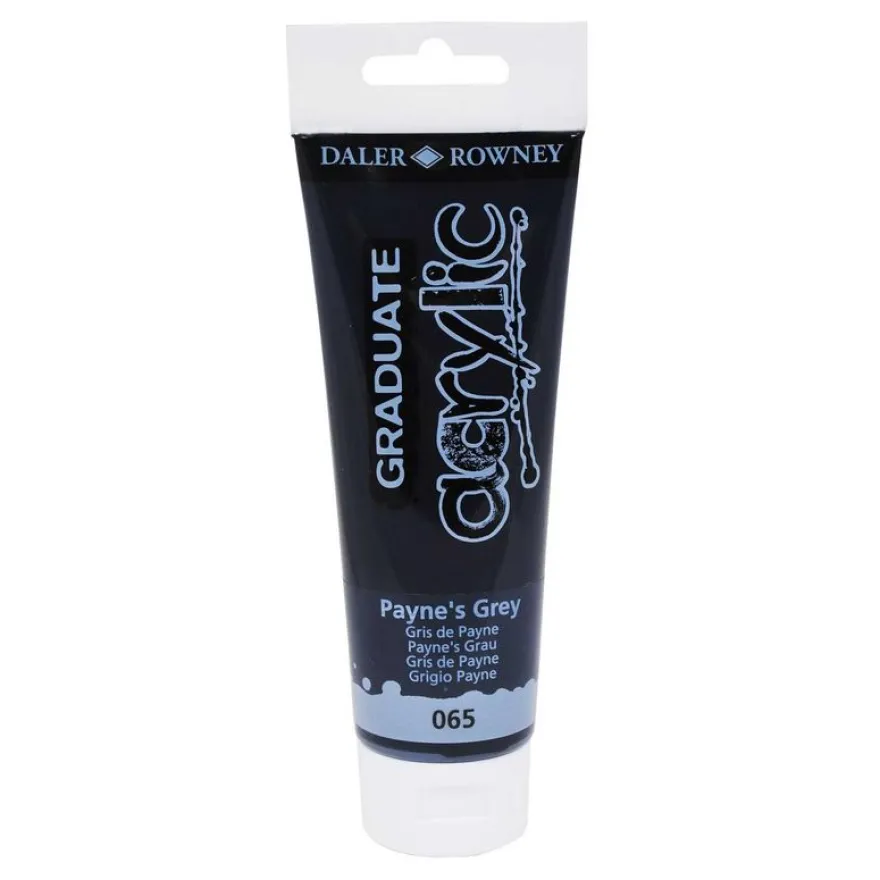 Daler-Rowney Graduate - Peinture acrylique - 120 ml - gris de Payne