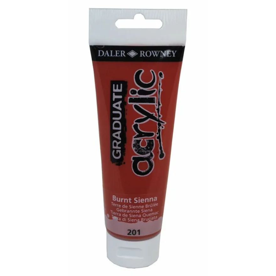 Daler-Rowney Graduate - Peinture acrylique - 120 ml - Sienne brulée