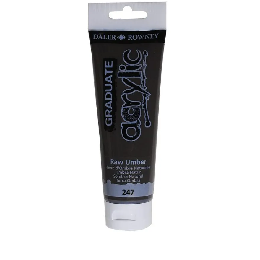Daler-Rowney Graduate - Peinture acrylique - 120 ml - terre d'ombre naturelle
