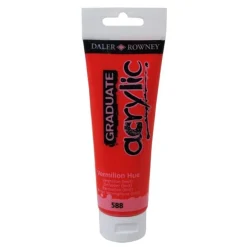 Daler-Rowney Graduate - Peinture acrylique - vermillon - 120 ml