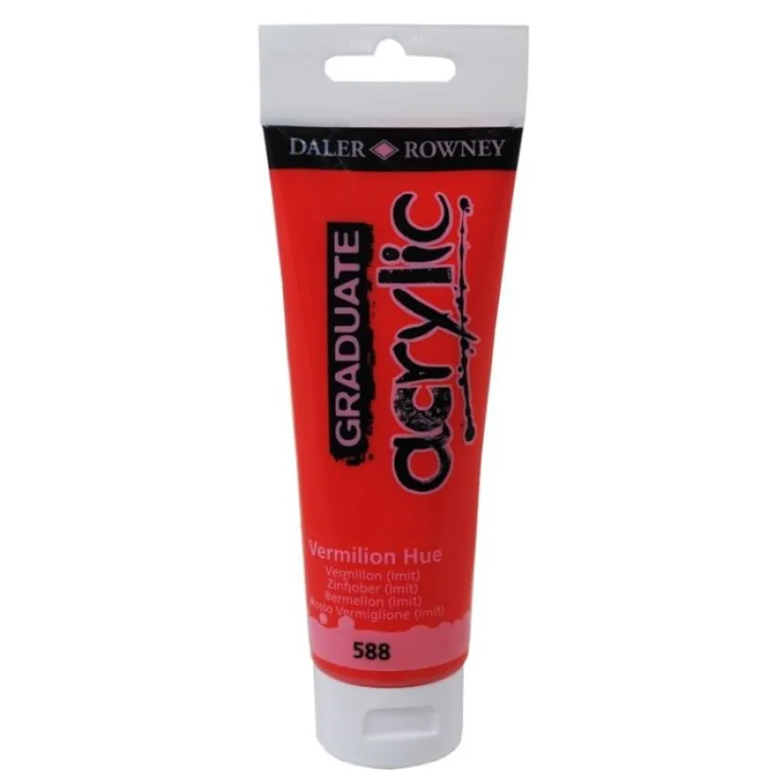 Daler-Rowney Graduate - Peinture acrylique - vermillon - 120 ml