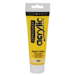 Daler-Rowney Graduate - Peinture acrylique - 120 ml - jaune napolitain