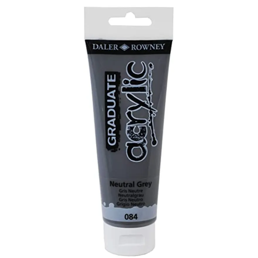 Daler-Rowney Graduate - Peinture acrylique - 120 ml - gris neutre