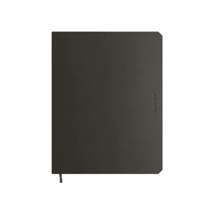 de KEMPEN - Carnet de notes - 17 x 22 cm - 192 pages - papier crème - uni - ashblack