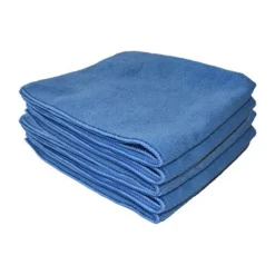 De Witte Tricot Soft - 5 chiffons microfibres 40 x 40 cm - bleu