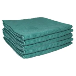 De Witte Tricot Soft - 5 chiffons microfibres 40 x 40 cm - vert