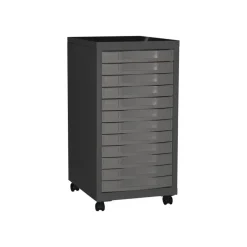 Desserte de rangement 12 tiroirs - anthracite/taupe