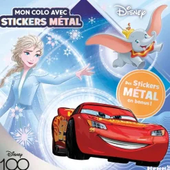 Disney 100 - Mon colo avec stickers métal - Livre de coloriage avec stickers métallisés - Dès 4 ans