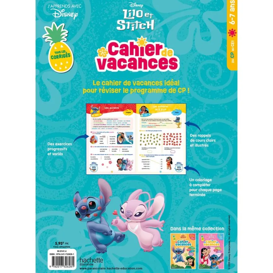 Disney - Lilo et Stitch - Du CP au CE1 - Cahier de vacances