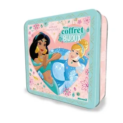Disney Princesses - Coffret métal Disney - Mon coffret bijoux - Coffret coloriage et activités - Dès 5 ans