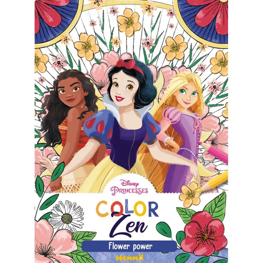 Disney Princesses - Color Zen - Flower Power - Livre de coloriage - Dès 6 ans