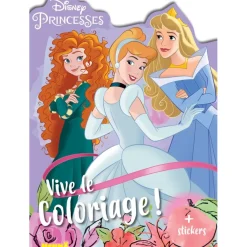 DISNEY PRINCESSES - VIVE LE COLORIAGE ! (MERIDA, CENDRILLON, AURORE)