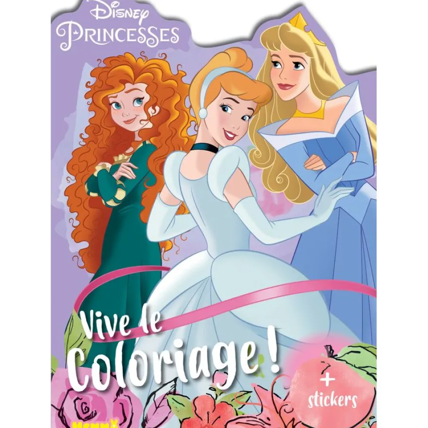 DISNEY PRINCESSES - VIVE LE COLORIAGE ! (MERIDA, CENDRILLON, AURORE)