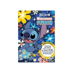 Disney stitch - mon coffret stitch - dans ce coffret: 3 papertoys, des stickers, 1 livre de coloriag